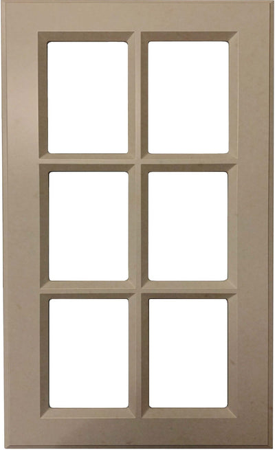 Daytona Thermofoil Mullion Custom Cabinet Doors - 6 lite Cabinet Door Cabinet Doors 'N' More MDF (Medium Density Fiberboard)