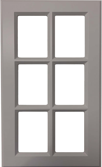 Daytona Thermofoil Mullion Custom Cabinet Doors - 6 lite Cabinet Door Cabinet Doors 'N' More Smoke Grey RTF