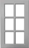 Daytona Thermofoil Mullion Custom Cabinet Doors - 6 lite Cabinet Door Cabinet Doors 'N' More Stone Grey RTF