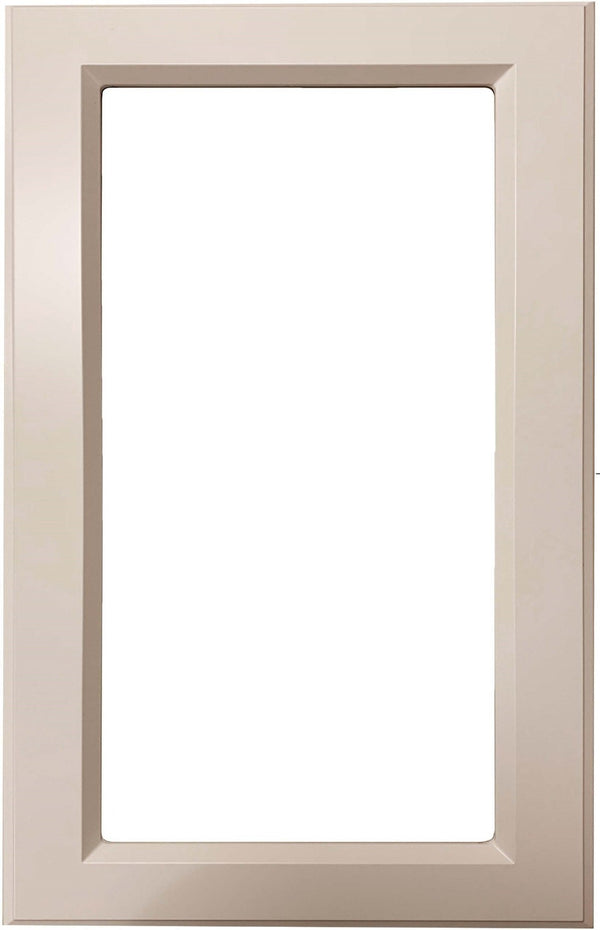 Antique White Smooth Satin Daytona Thermofoil Mullion Custom Cabinet Doors - 1 Lite/Frame Only