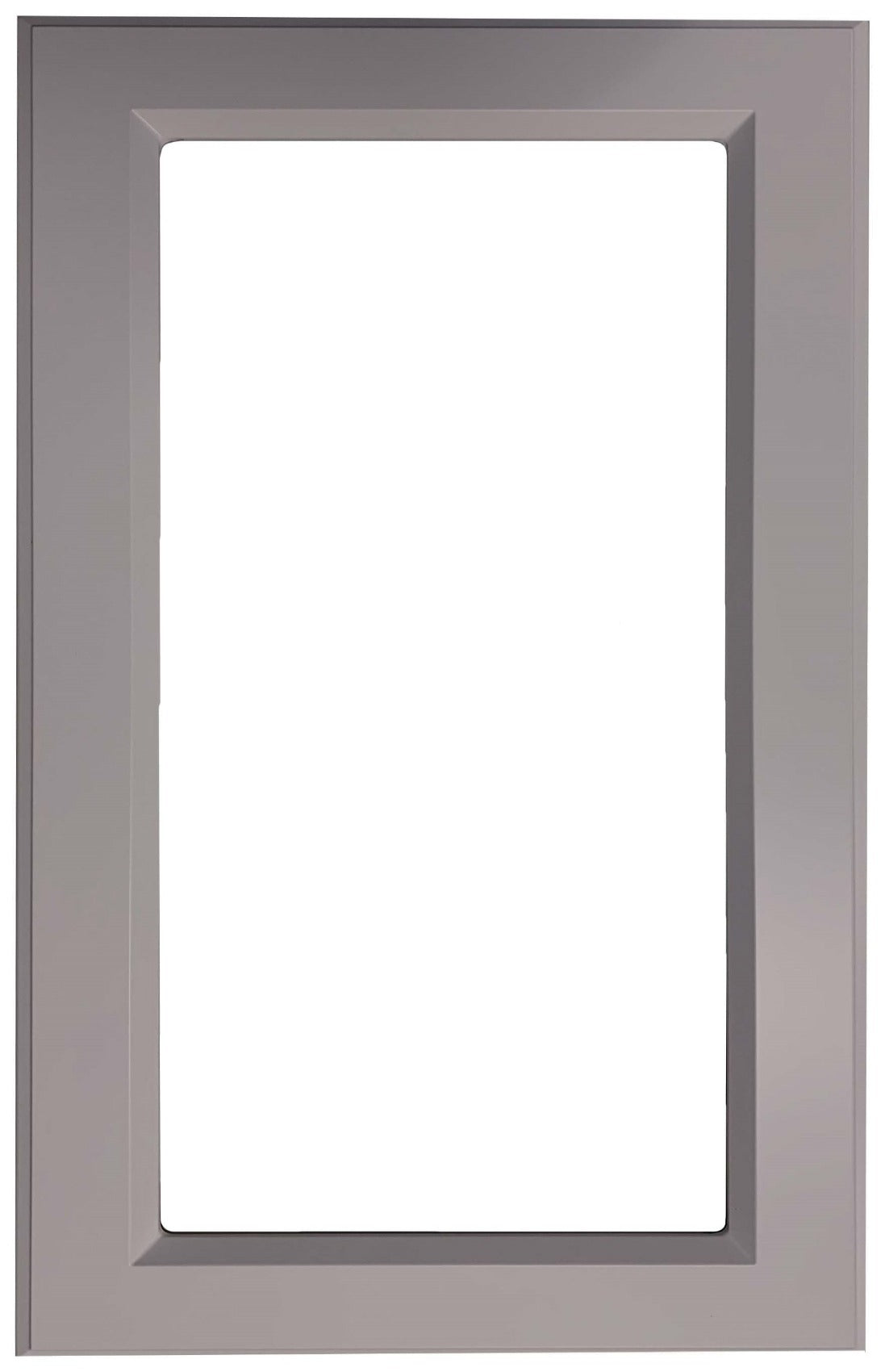 Smoke Grey Textured Matte Daytona Thermofoil Mullion Custom Cabinet Doors - 1 Lite/Frame Only