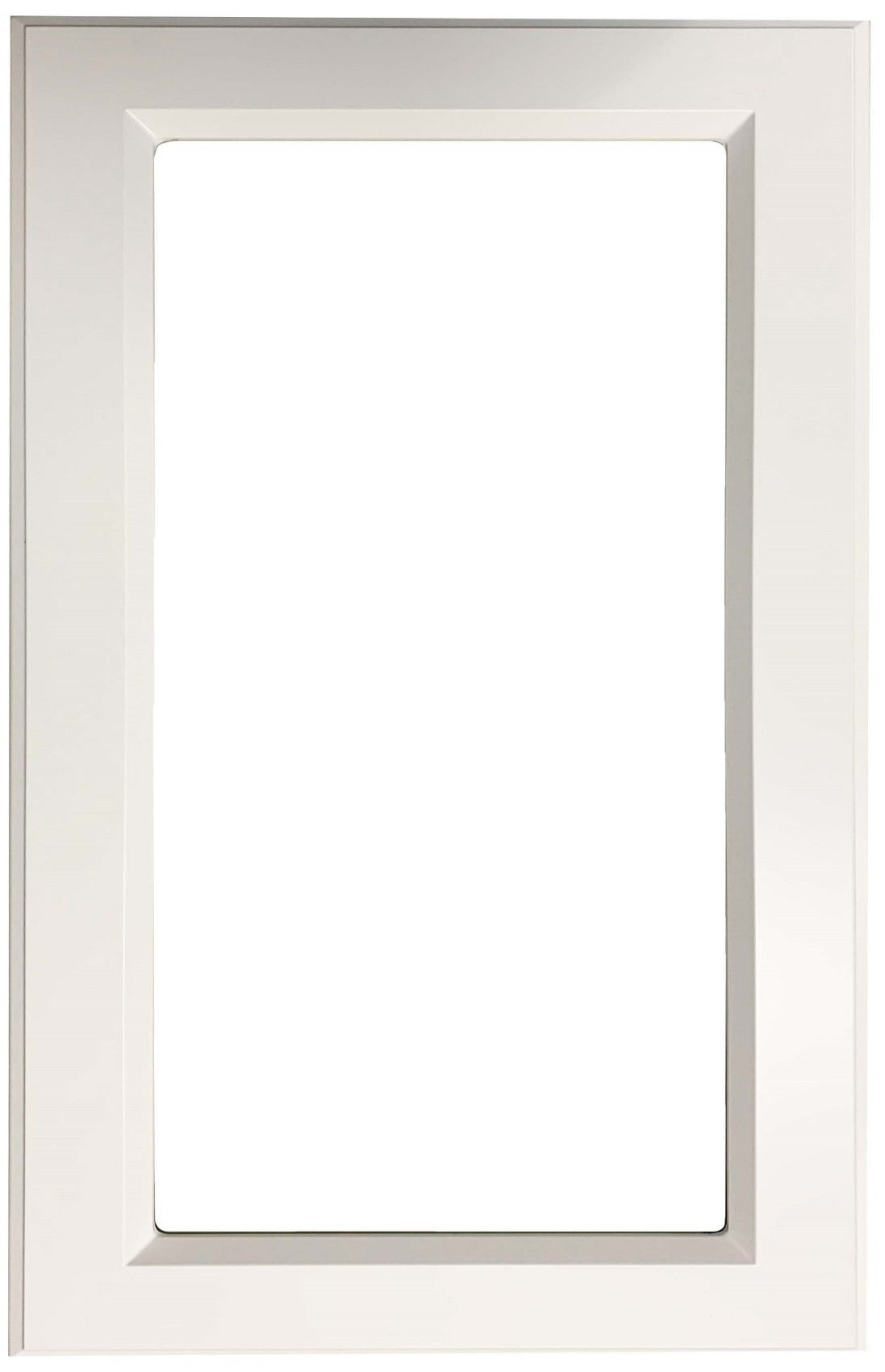 White Smooth Satin Daytona Thermofoil Mullion Custom Cabinet Doors - 1 Lite/Frame Only