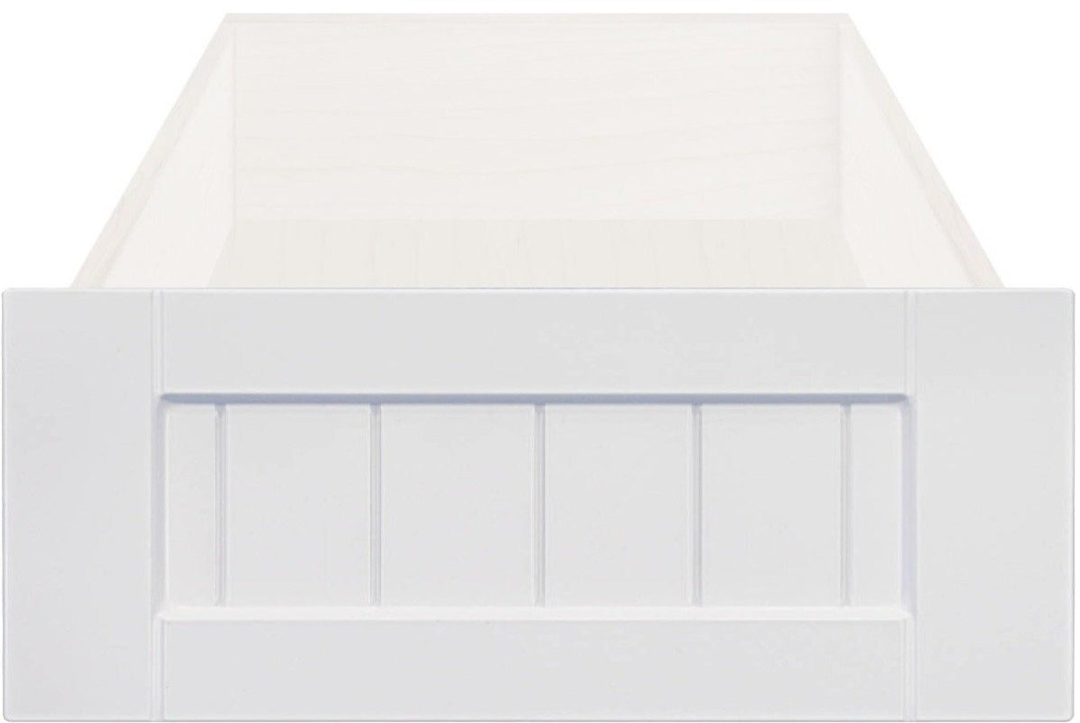 Recess panel white smooth satin drawer front