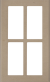 Naples Thermofoil Mullion Custom Cabinet Doors - 4 lite Cabinet Door Cabinet Doors 'N' More MDF (Medium Density Fiberboard)