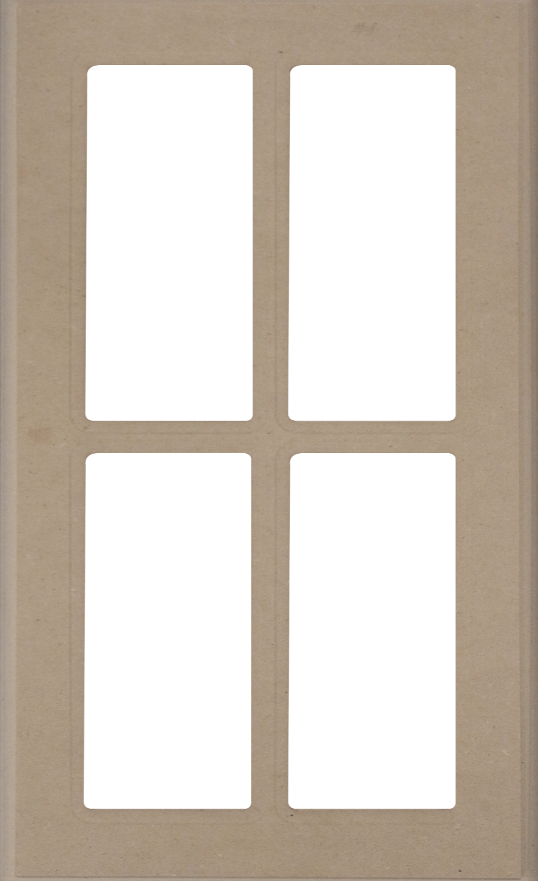 MDF Naples Thermofoil Mullion Custom Cabinet Doors - 4 Lite