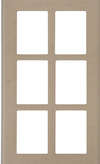 Naples Thermofoil Mullion Custom Cabinet Doors - 6 lite Cabinet Door Cabinet Doors 'N' More MDF (Medium Density Fiberboard)