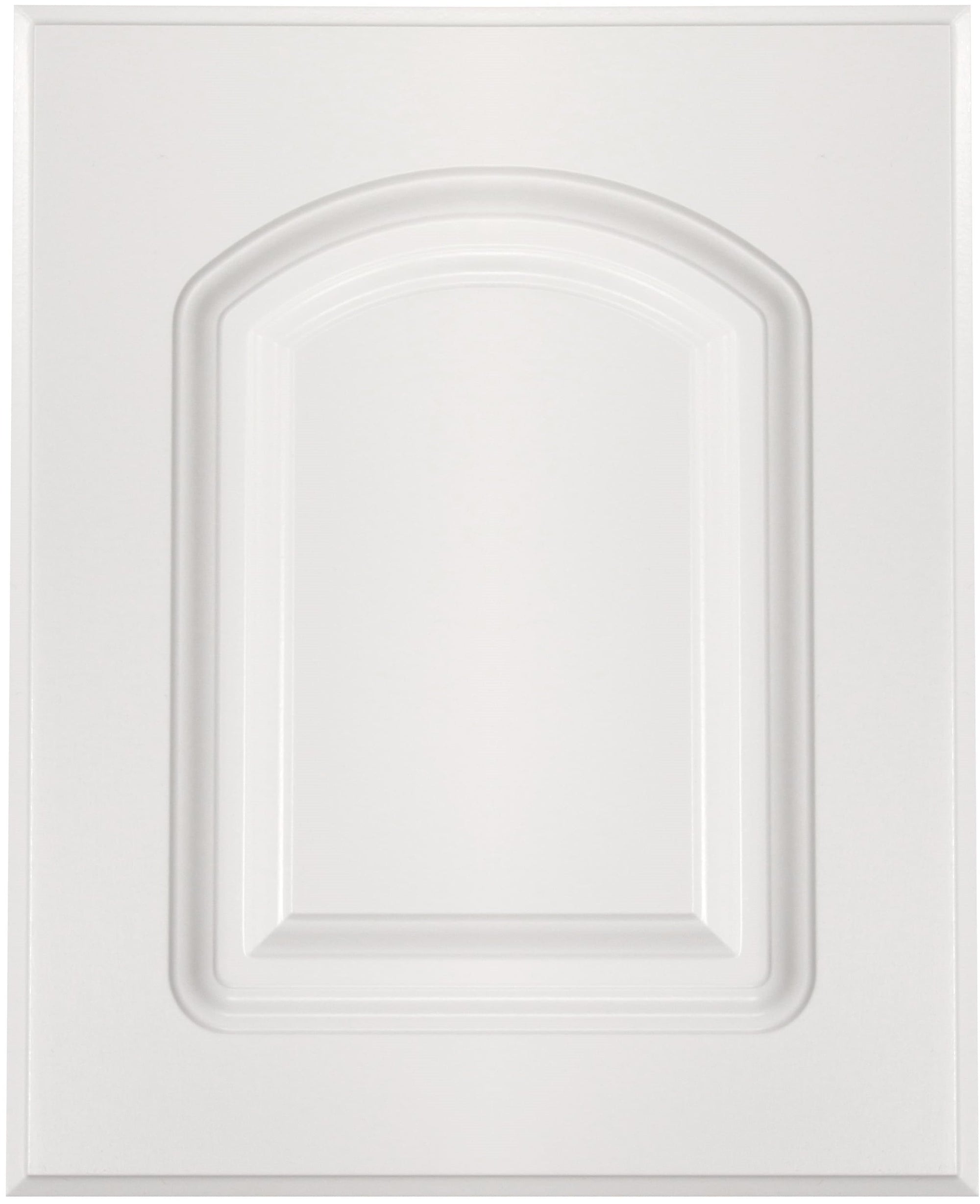 White Textured Matte Naples Thermofoil Arched Custom Cabinet Doors
