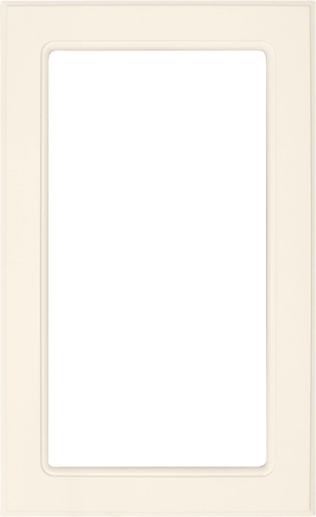 Mullion antique white smooth satin door