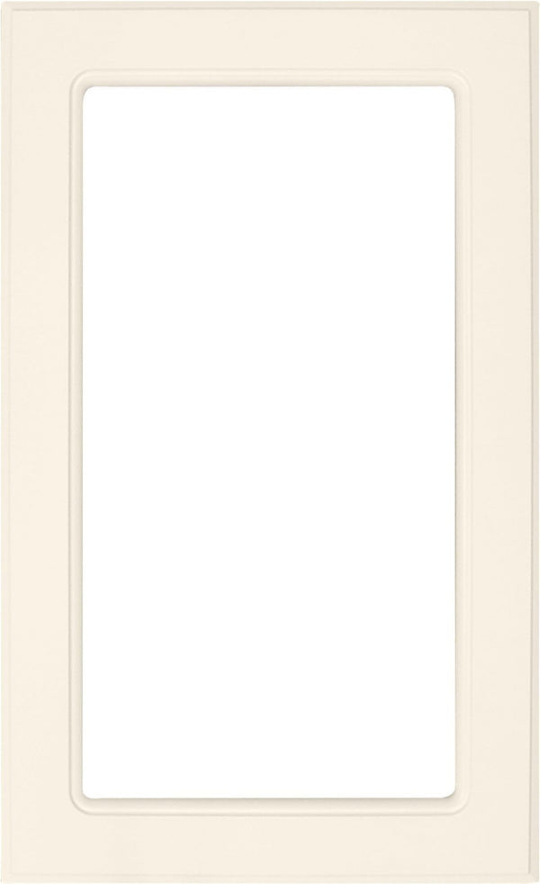 Antique White Smooth Satin Naples Thermofoil Mullion Custom Cabinet Doors - 1 Lite Frame Only