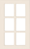 Naples Thermofoil Mullion Custom Cabinet Doors - 6 lite Cabinet Door Cabinet Doors 'N' More Antique White RTF