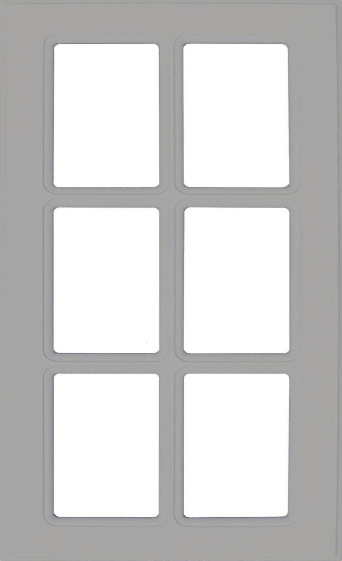 Smoke Grey Textured  Naples Thermofoil Mullion Custom Cabinet Doors - 6 Lite