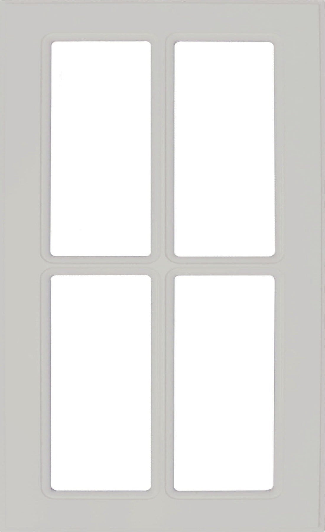 Stone Grey Textured Matte Naples Thermofoil Mullion Custom Cabinet Doors - 4 Lite