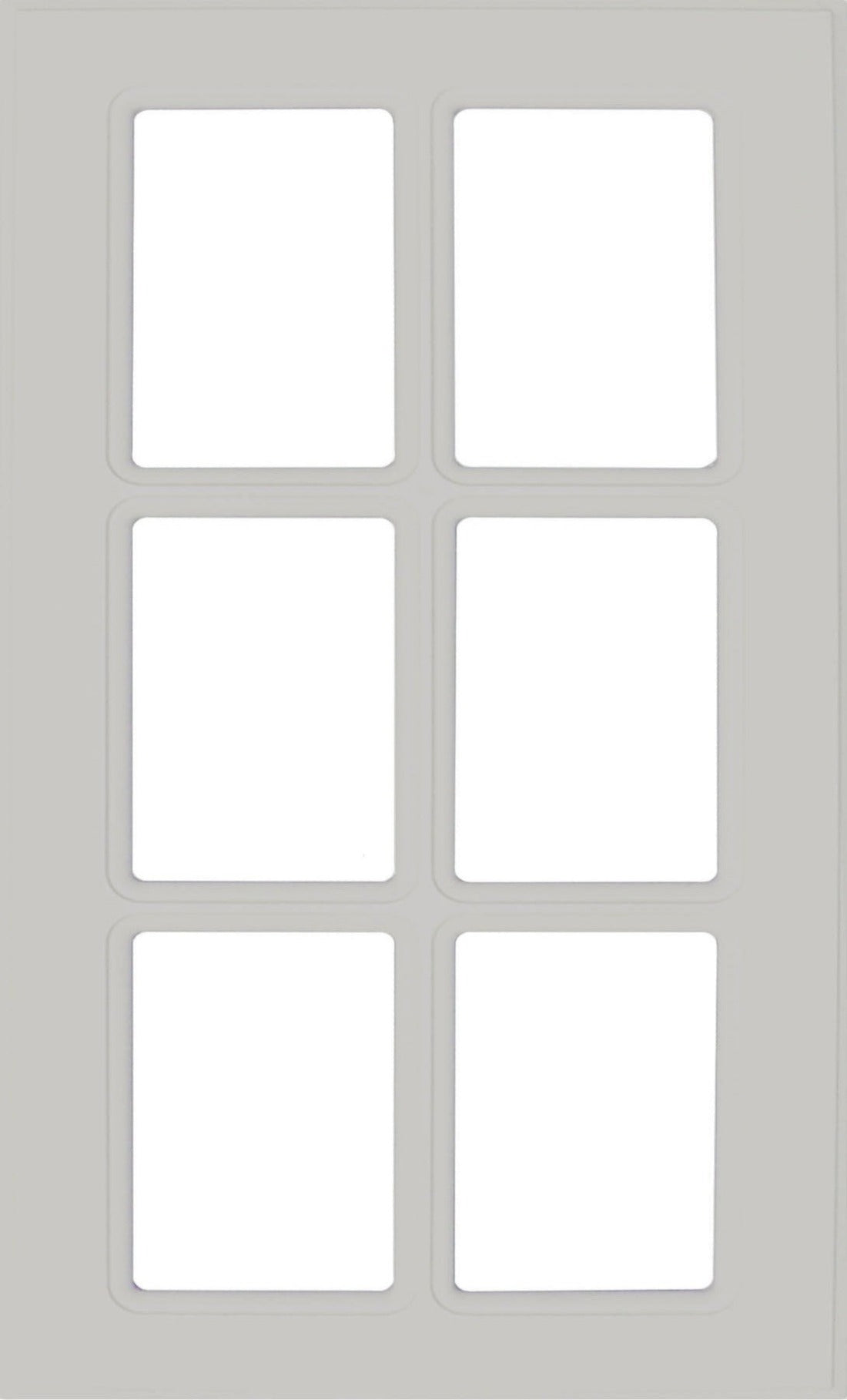 Stone Grey Textured  Naples Thermofoil Mullion Custom Cabinet Doors - 6 Lite
