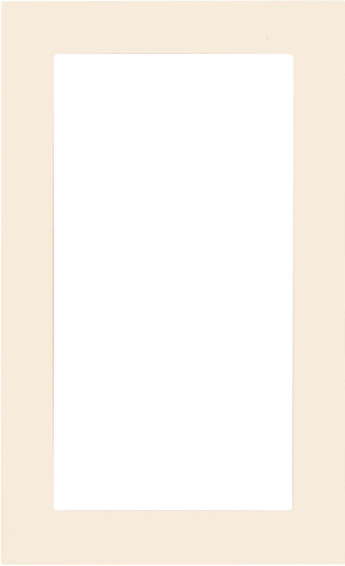 Naples Thermofoil Shaker Mullion Custom Cabinet Doors - 1 lite/frame only Cabinet Door Cabinet Doors 'N' More Antique White RTF