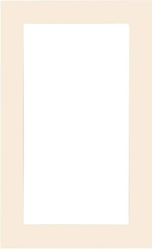 Antique White Smooth Satin Naples Thermofoil Shaker Mullion Cusotm Cabinet Doors - 1 Lite/Frame Only