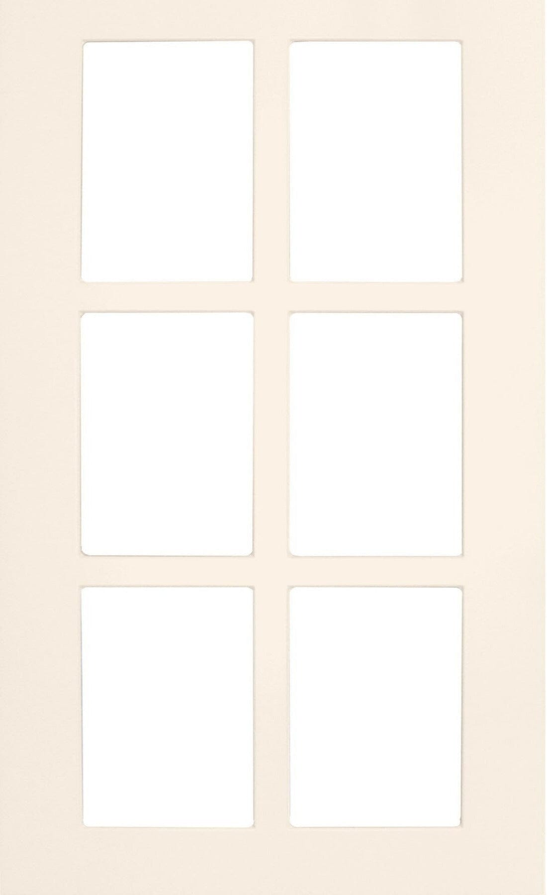 Antique Smooth Satin Boca Thermofoil Shaker Mullion Custom Cabinet Doors - 6 Lite