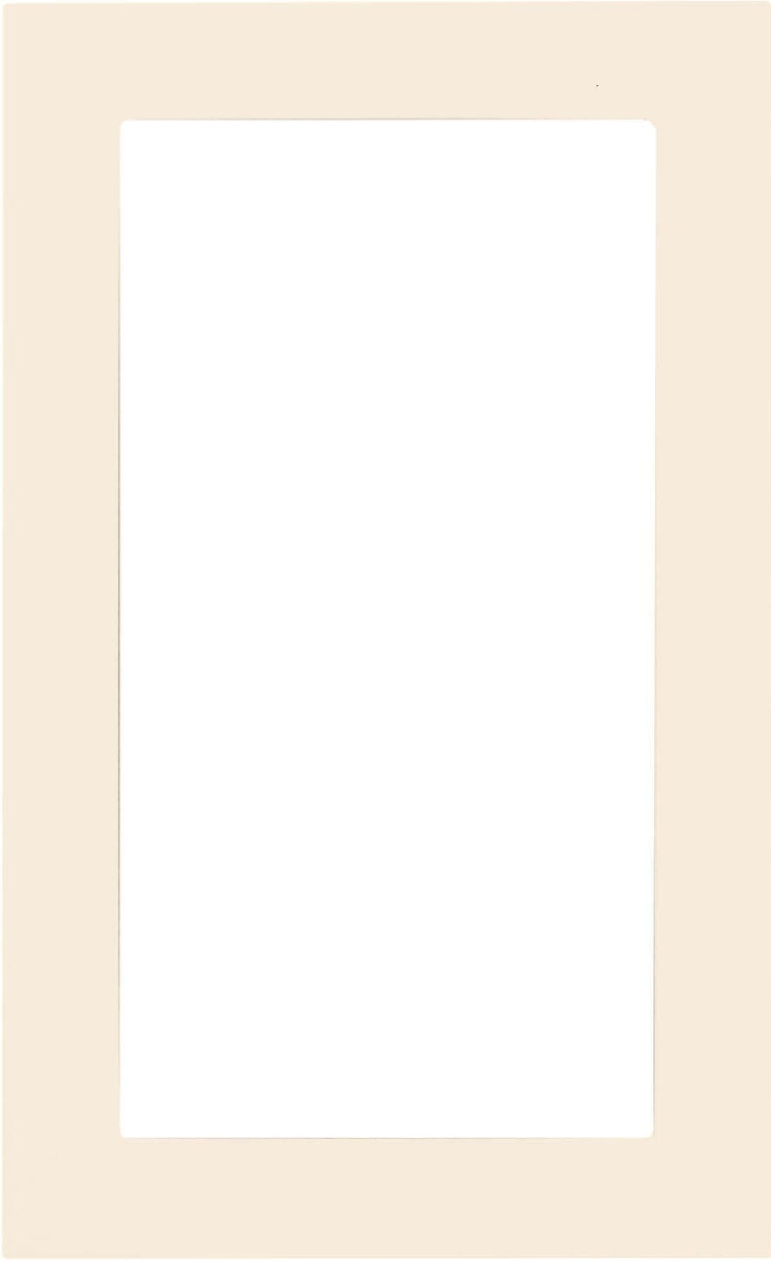 Antique White Smooth Satin Boca Thermofoil Shaker Mullion Custom Cabinet Doors - 1 Lite/Frame Only