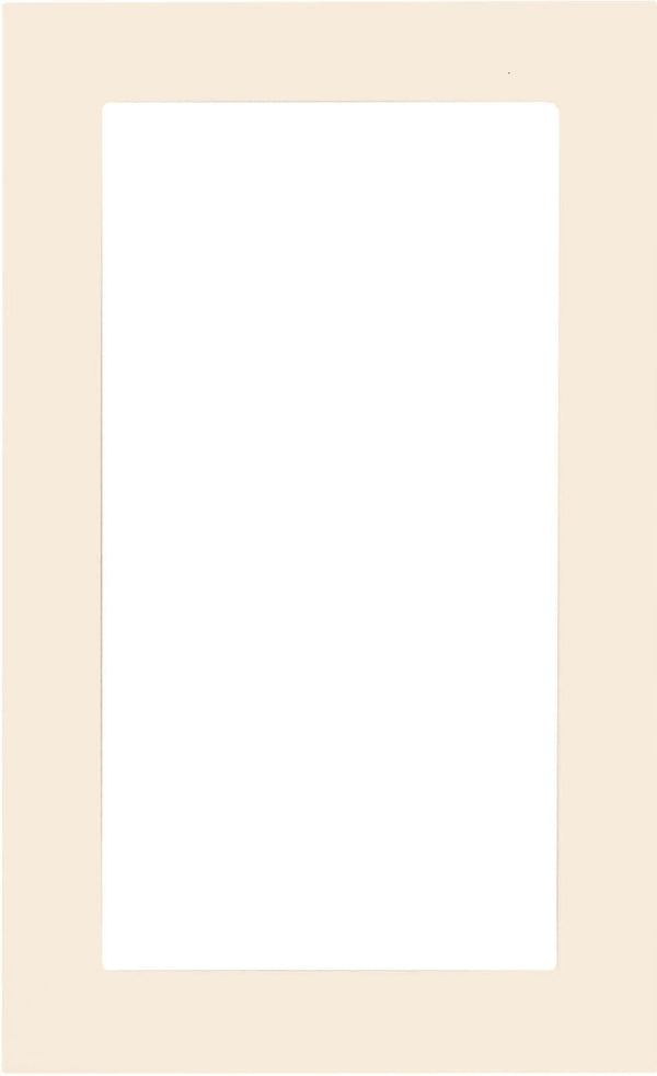 Antique White Smooth Satin Boca Thermofoil Shaker Mullion Custom Cabinet Doors - 1 Lite/Frame Only