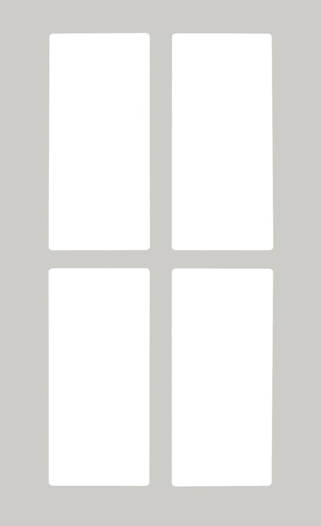 Stone Grey Textured Matte Satin Naples Thermofoil Shaker Mullion Custom Cabinet Doors - 4 Lite