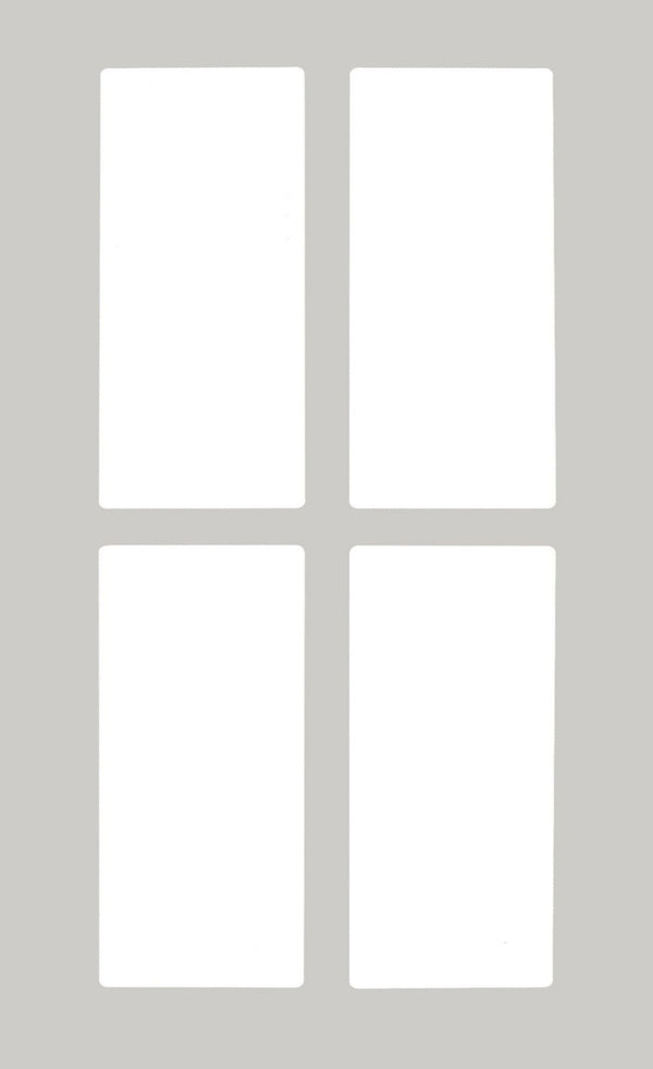 Stone Grey Textured Matte Naples Thermofoil Shaker Mullion Custom Cabinet Doors - 4 Lite