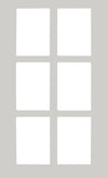 Boca Thermofoil Shaker Mullion Custom Cabinet Doors - 6 lite Cabinet Door Cabinet Doors 'N' More Stone Grey RTF