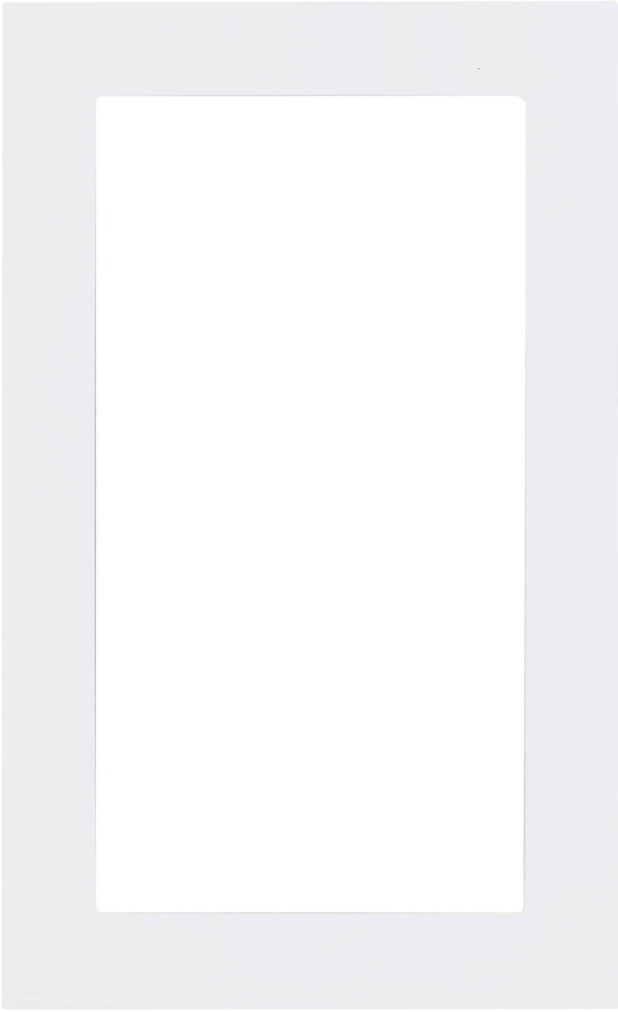 Naples Thermofoil Shaker Mullion Custom Cabinet Doors - 1 lite/frame only Cabinet Door Cabinet Doors 'N' More White RTF 