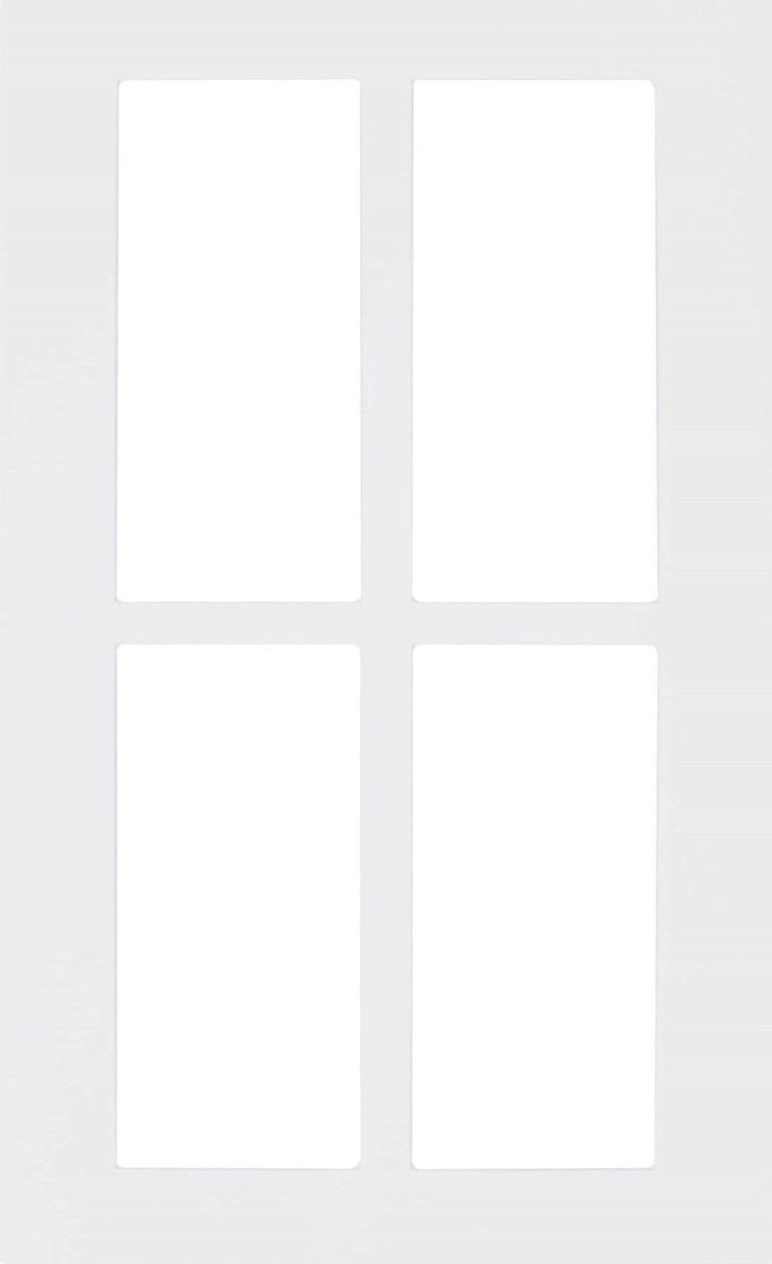 Boca Thermofoil Shaker Mullion Custom Cabinet Doors - 4 lite