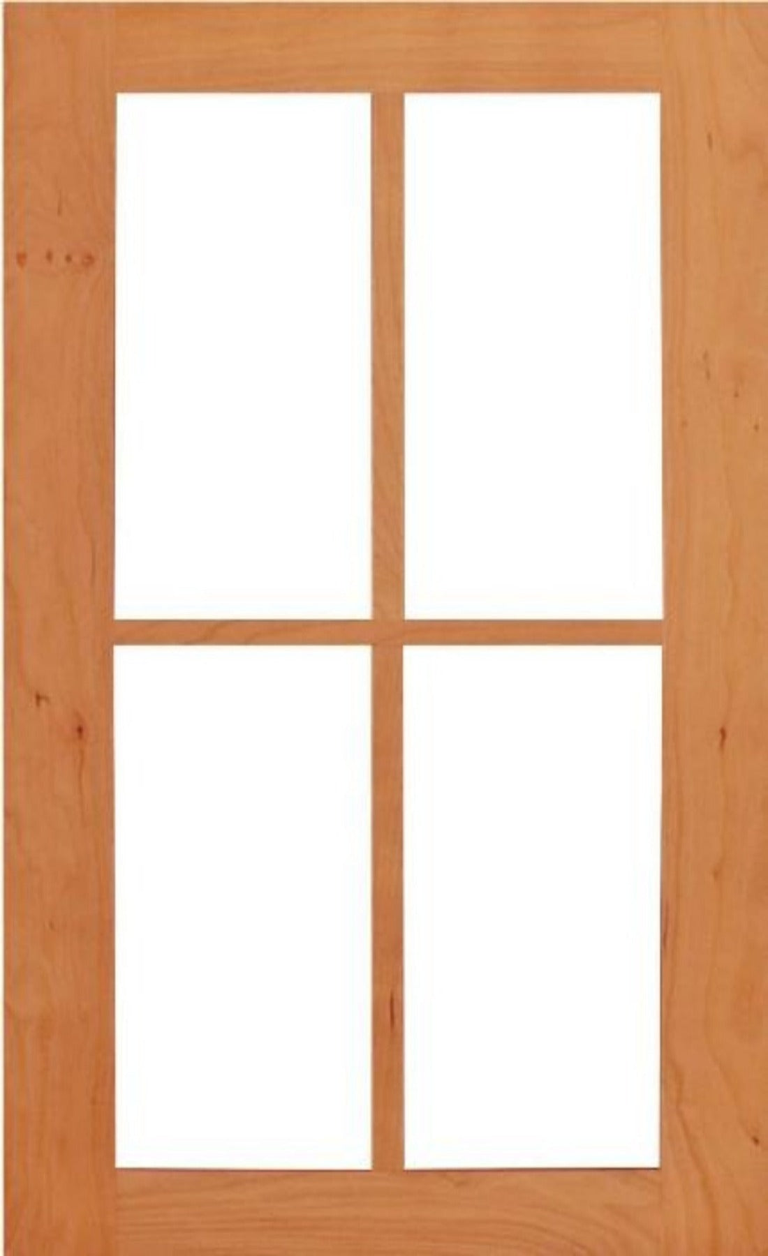 Cherry Wilmington Shaker Mullion Custom Cabinet Doors - 4 Lite
