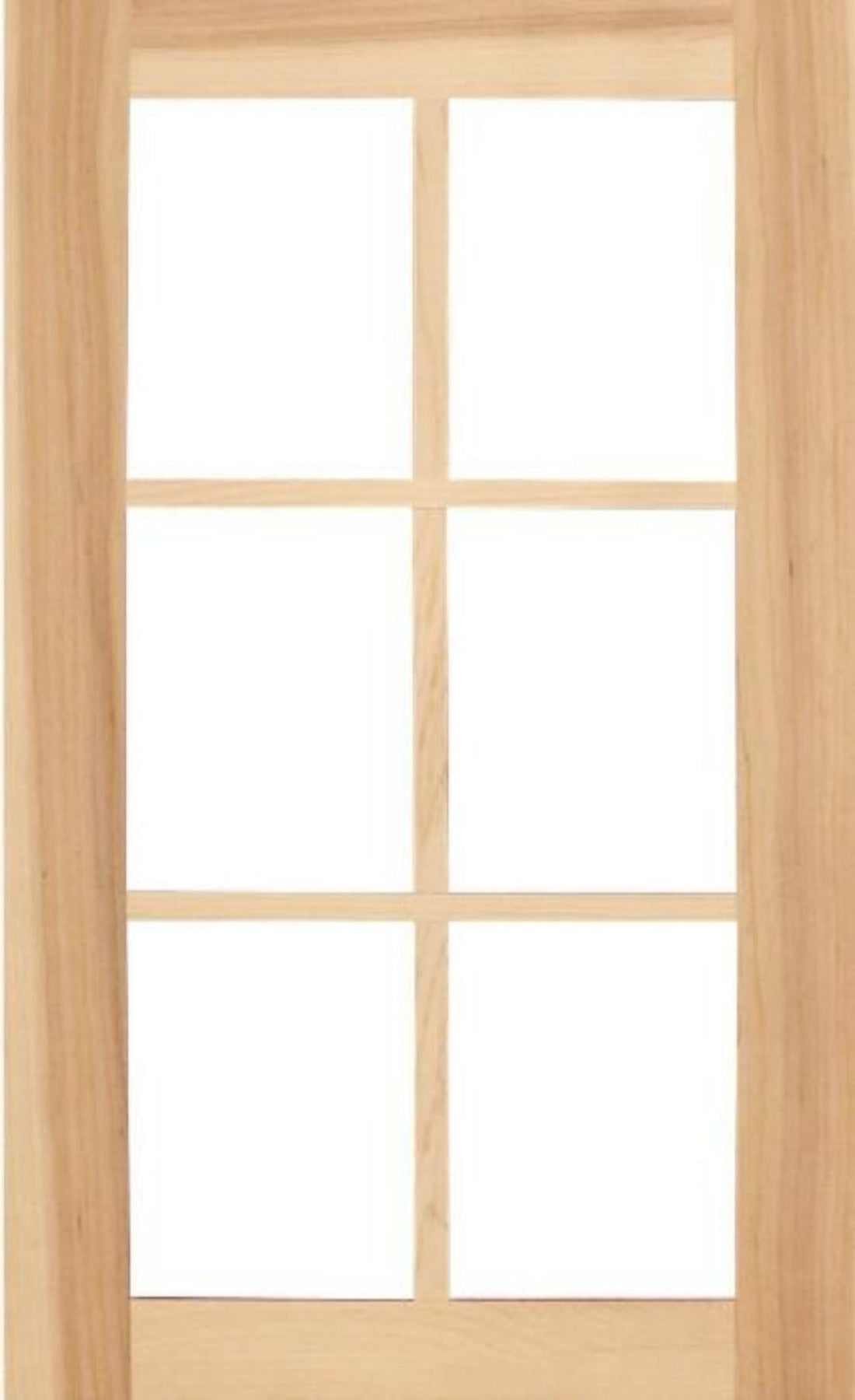 Hard Maple Wilmington Shaker Mullion Custom Cabinet Doors - 6 Lit
