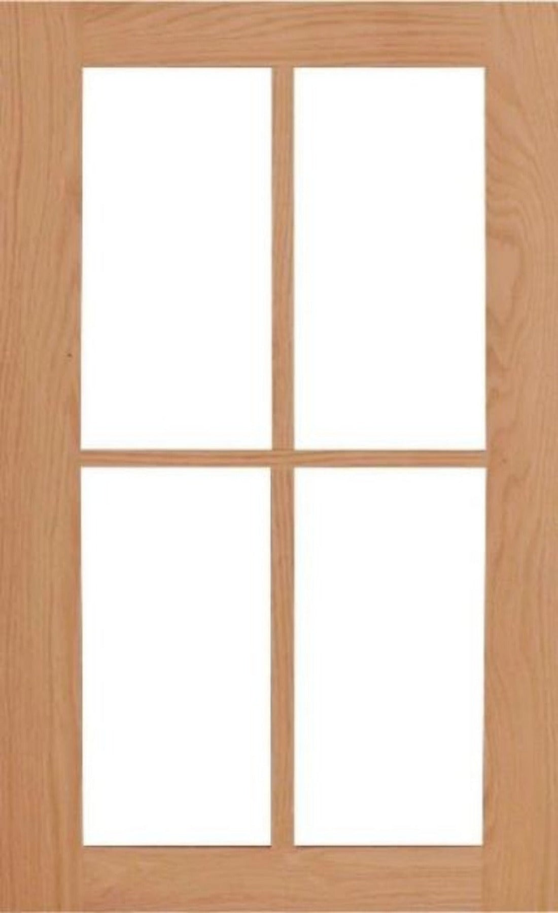 Wilmington Shaker Mullion Custom Cabinet Doors - 4 lite Cabinet Door Cabinet Doors 'N' More Red Oak