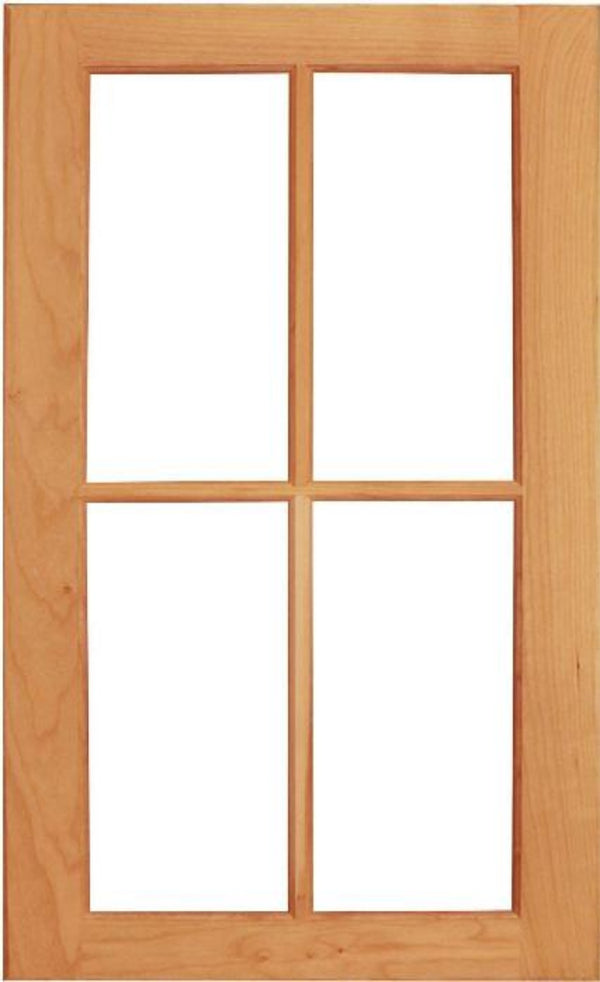 Cherry Wilmington Mullion Custom Cabinet Doors - 4 Lite