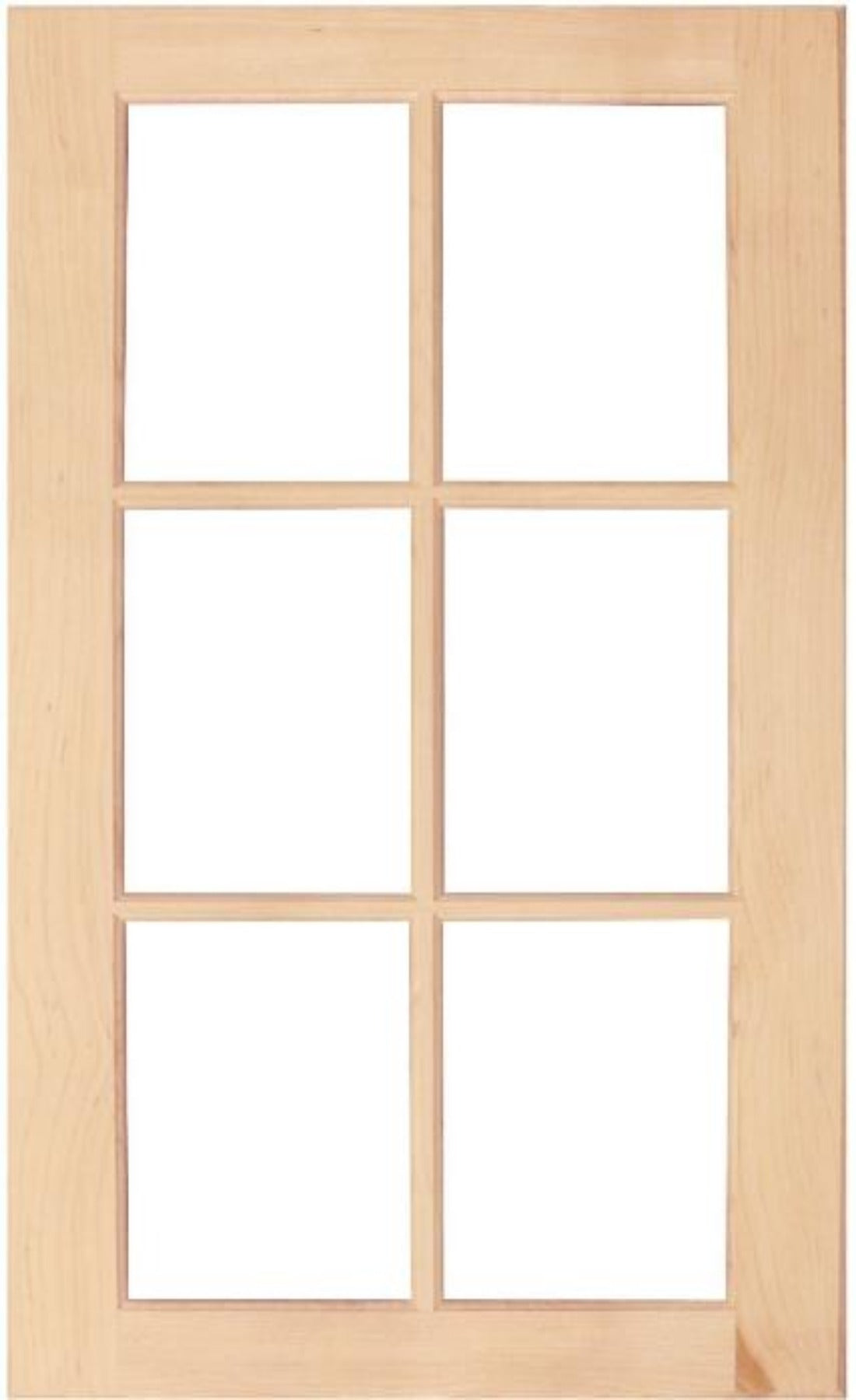 Hard Maple Wilmington Mullion Custom Cabinet Doors - 6 Lite