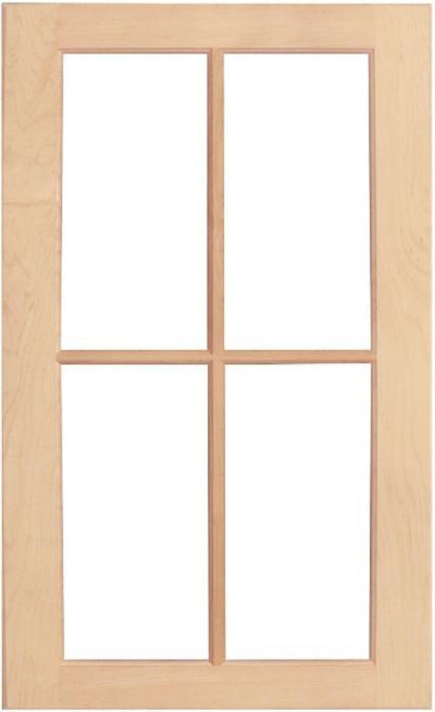 Wilmington Mullion Custom Cabinet Doors - 4 lite Cabinet Door Cabinet Doors 'N' More Hard Maple