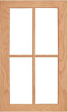 Wilmington Mullion Custom Cabinet Doors - 4 lite Cabinet Door Cabinet Doors 'N' More Red Oak