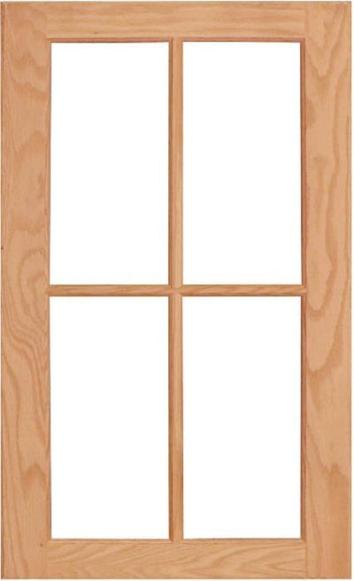 Wilmington Mullion Custom Cabinet Doors - 4 lite Cabinet Door Cabinet Doors 'N' More Red Oak