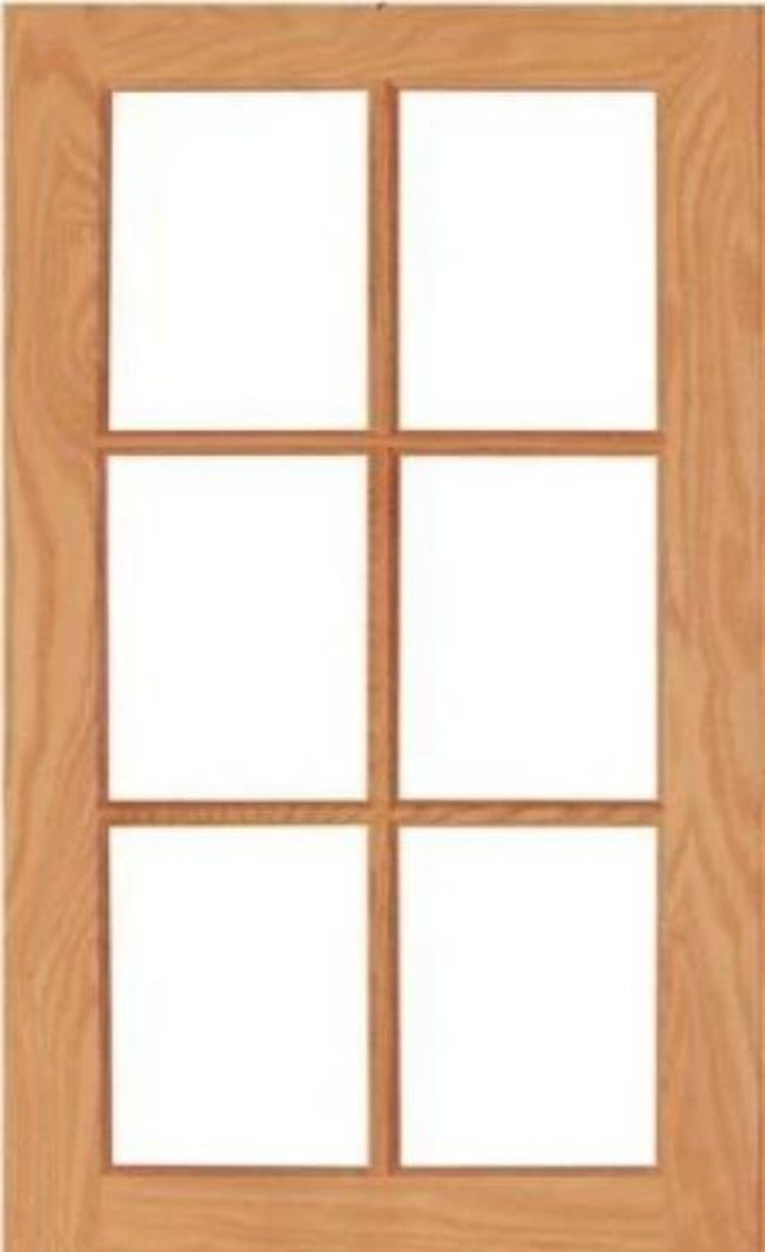 Red Oak Wilmington Mullion Custom Cabinet Doors - 6 Lite