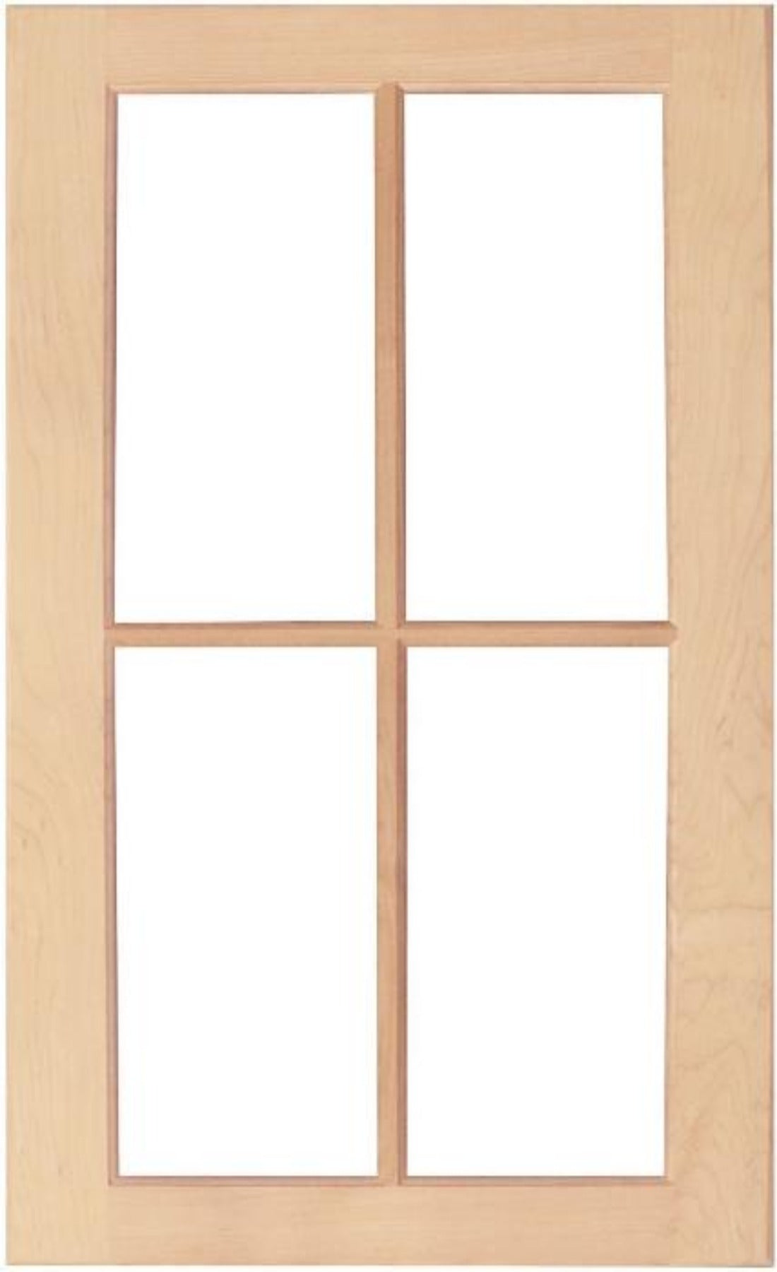 Paint Grade Hard Maple Wilmington Mullion Custom Cabinet Doors - 4 Lite