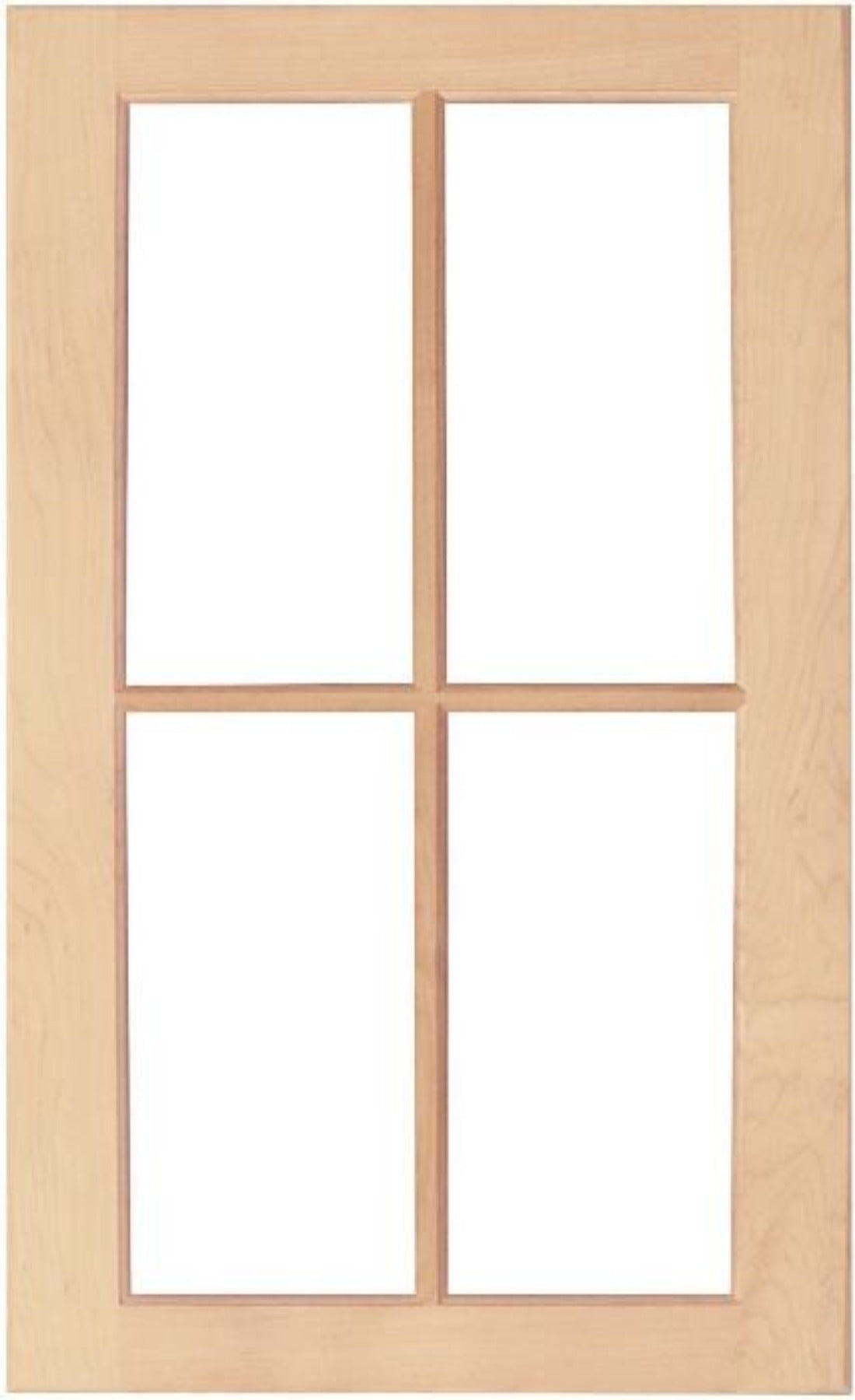 Paint Grade Hard Maple Wilmington Mullion Custom Cabinet Doors - 4 Lite
