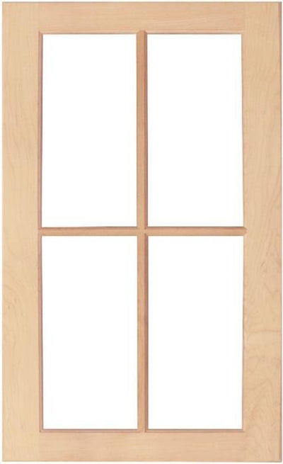 Wilmington Mullion Custom Cabinet Doors - 4 lite Cabinet Door Cabinet Doors 'N' More Paint Grade Hard Maple