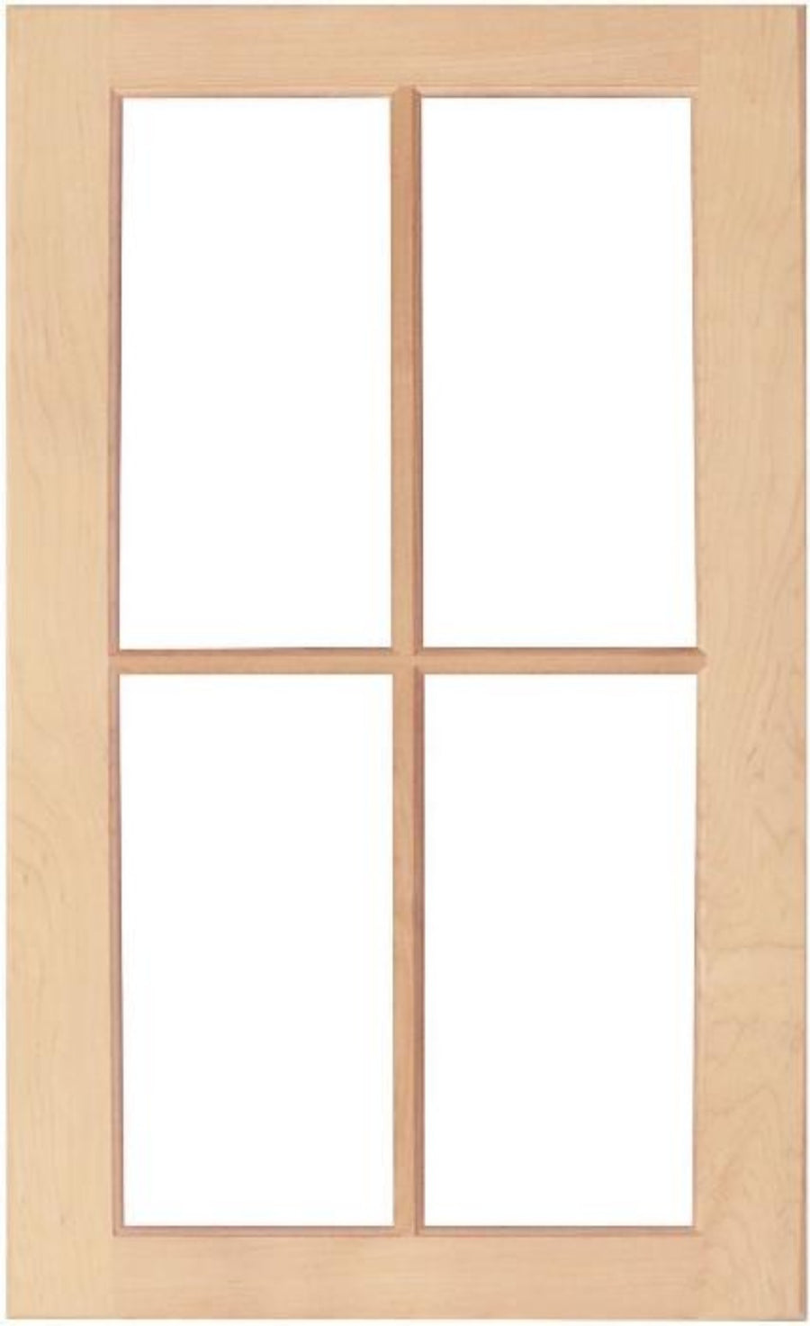 Wilmington Mullion Custom Cabinet Doors - 4 lite Cabinet Door Cabinet Doors 'N' More Paint Grade Hard Maple 