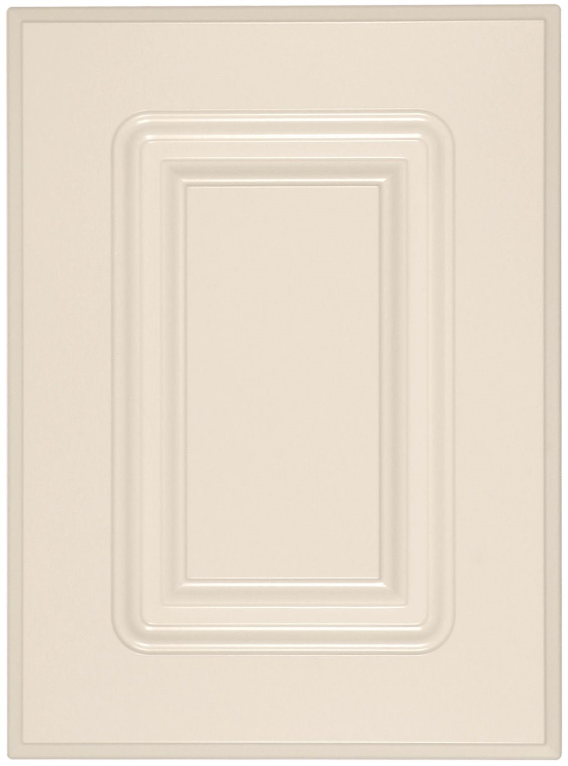 Raised panel antique white smooth satin door