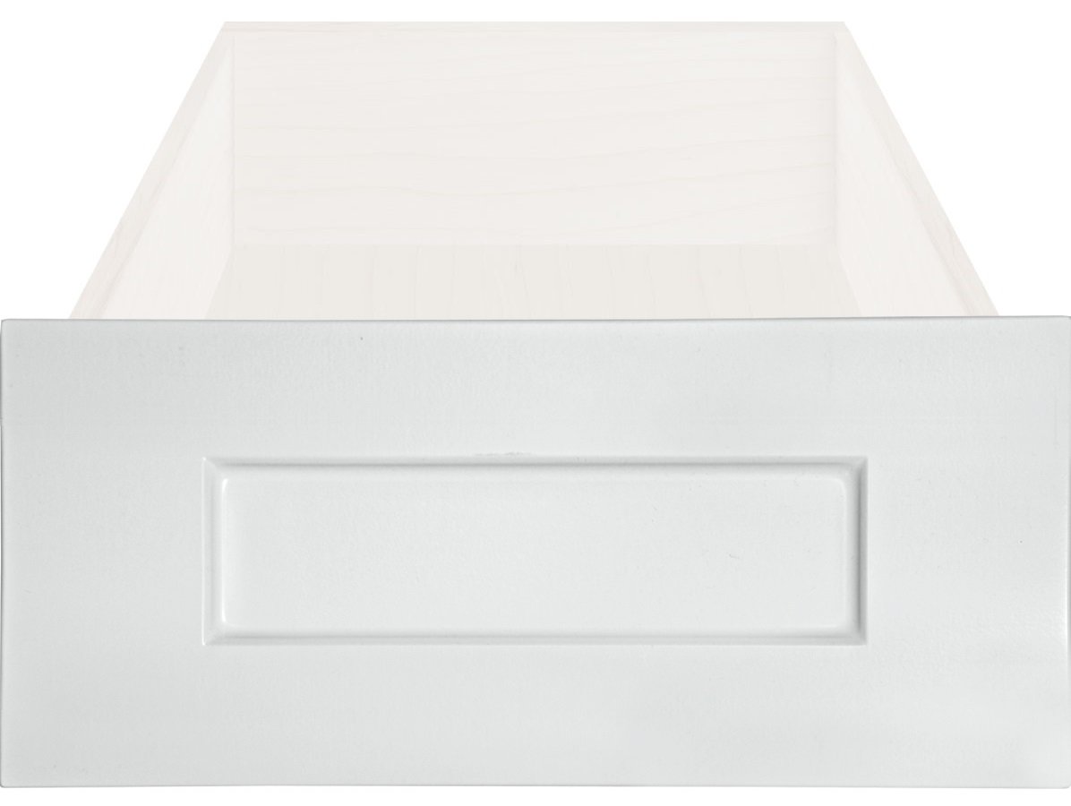 Shaker white smooth satin drawer front