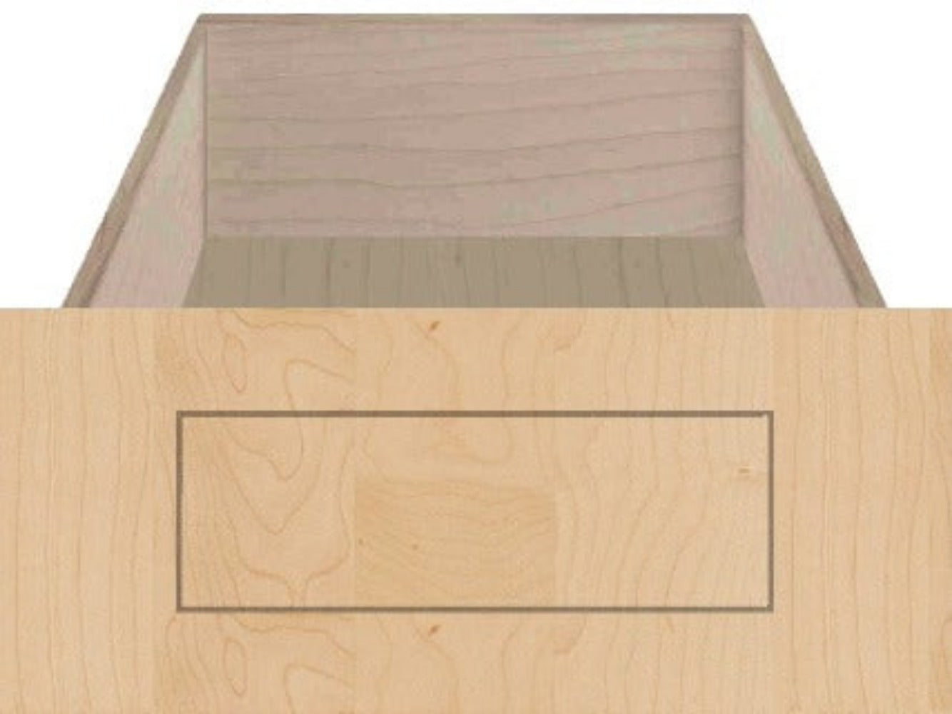 Hard Maple Newton Shaker Custom Cabinet Drawer Front