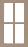 Naples Thermofoil Shaker Mullion Custom Cabinet Doors - 4 lite Cabinet Door Cabinet Doors 'N' More MDF (Medium Density Fiberboard)