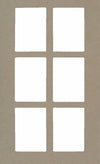 Naples Thermofoil Shaker Mullion Custom Cabinet Doors - 6 lite Cabinet Door Cabinet Doors 'N' More MDF (Medium Density Fiberboard)